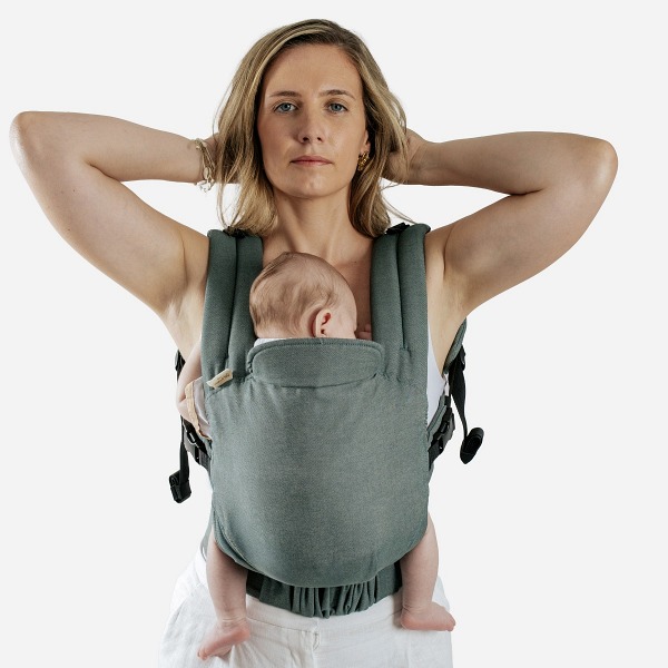 Guizy Vert Brocéliande - Porte-bébé physiologique dès la naissance
